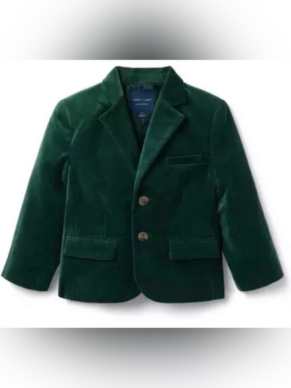 Janie and Jack Green Velvet Blazer